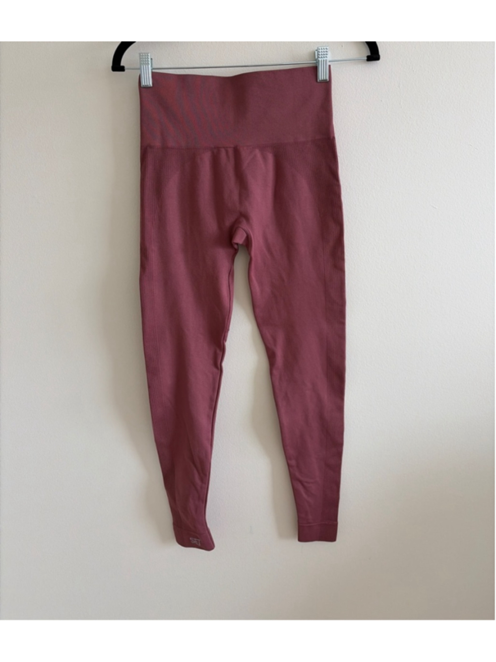 Women's SET ACTIVE Mauve Ribbed Leggings Size S - Picture 2 of 4